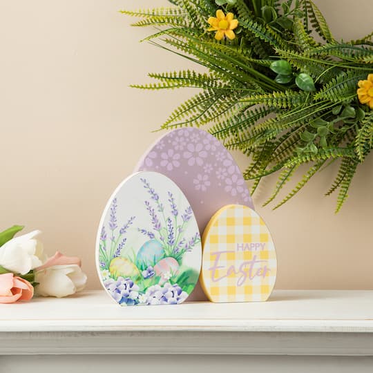 Glitzhome® 8" Easter Eggs Table Décor